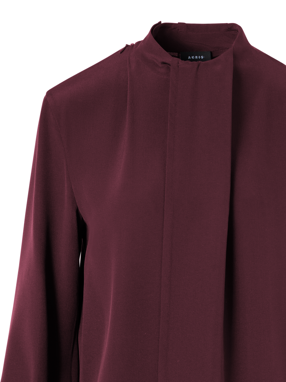 Designer シルククレープ ブラウス - レッド