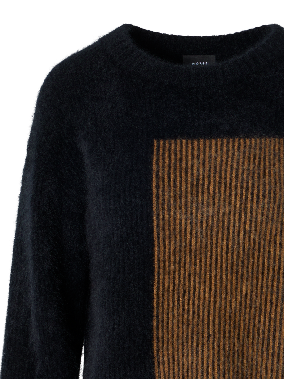 Designer クラウドカシミヤ ニットプルオーバー - ブラック - ブラウン