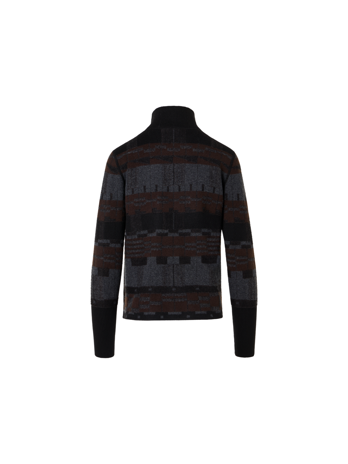 Designer カシミヤ ニットカーディガン - ブラウン - グレー