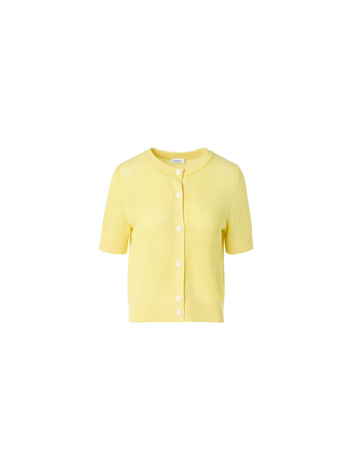 Designer メリノウール ・ニットカーディガン - イエロー
