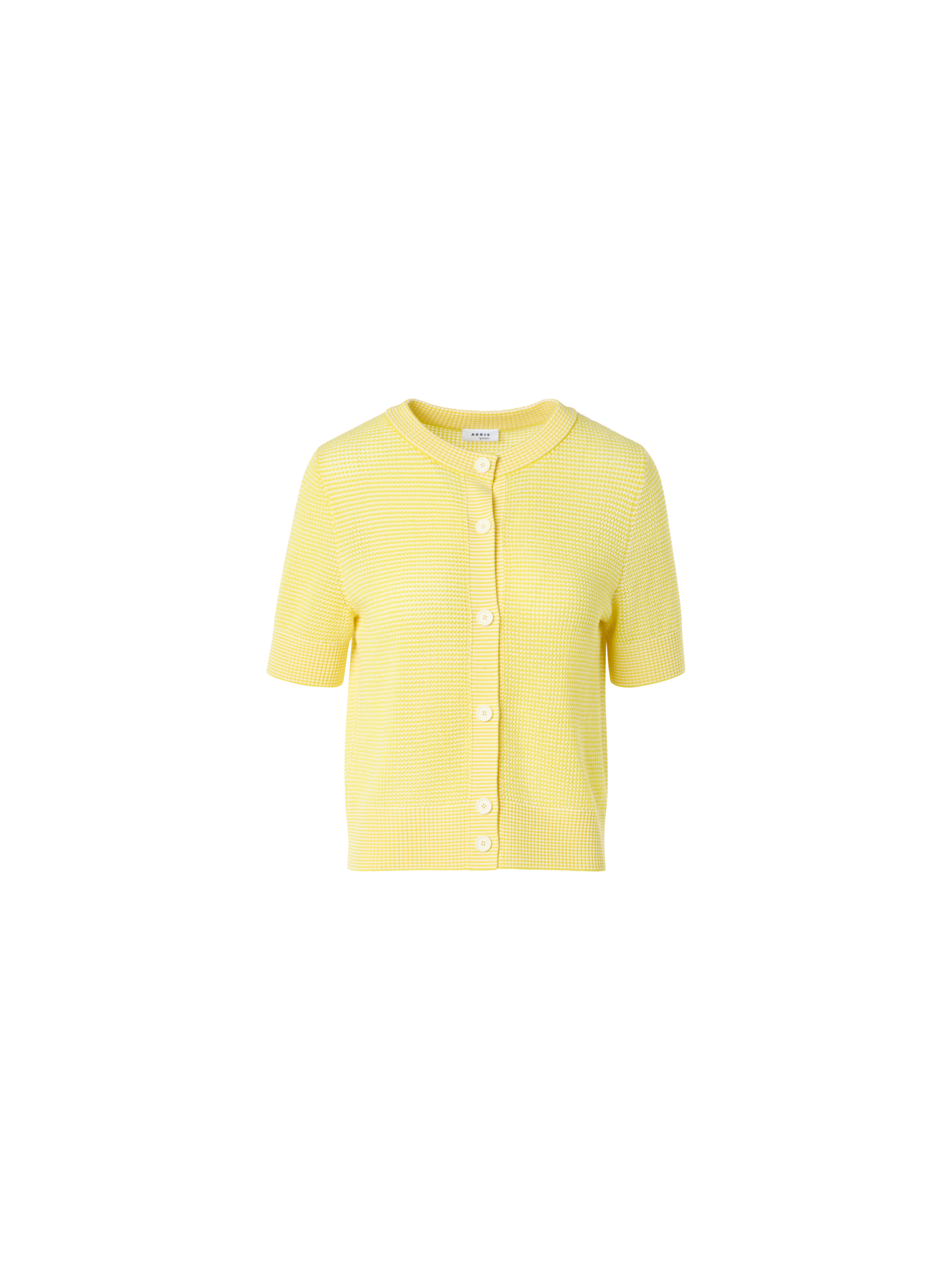 Designer メリノウール ・ニットカーディガン - イエロー