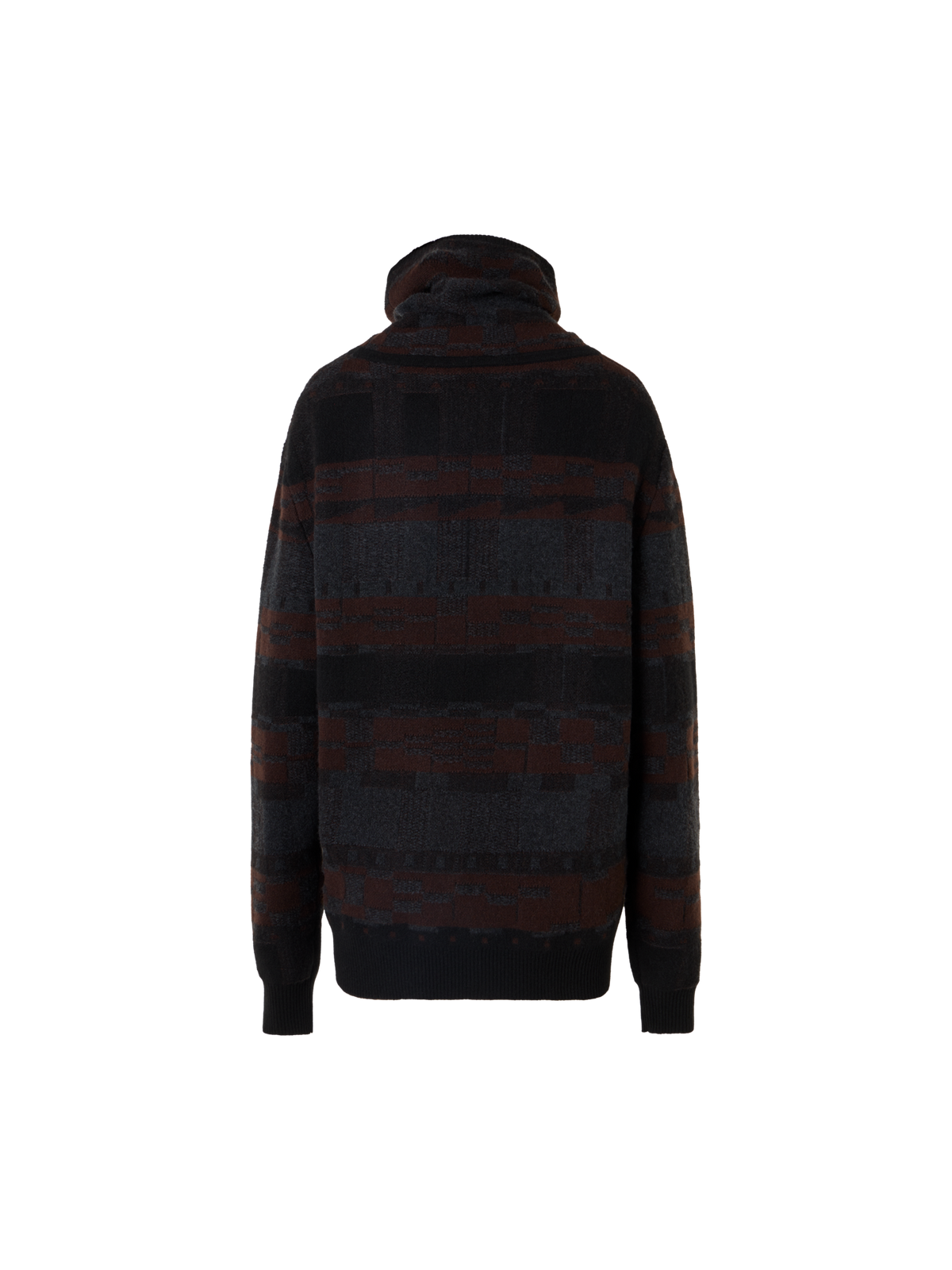 Designer カシミヤ ニットプルオーバー - ブラウン - ブラック