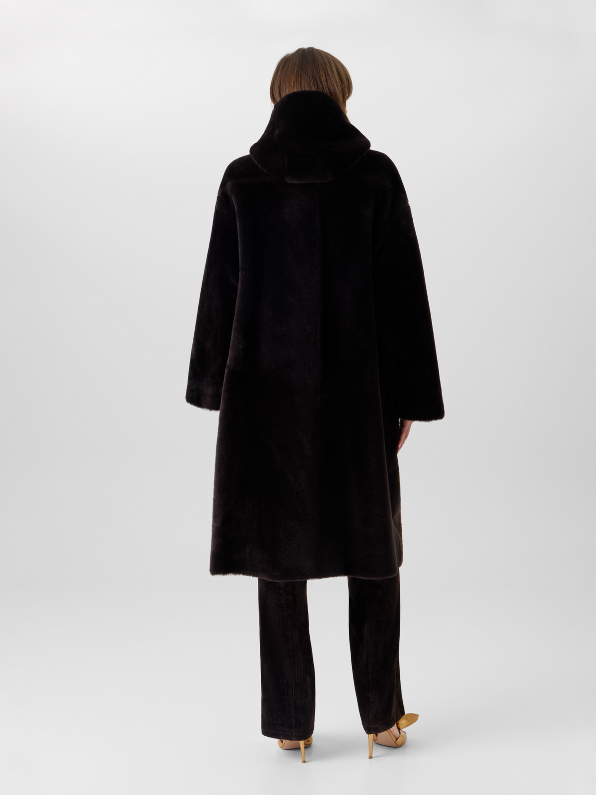 Designer ラムシアリング コート The Basil Coat（バジル・コート） - ブラウン #editorial