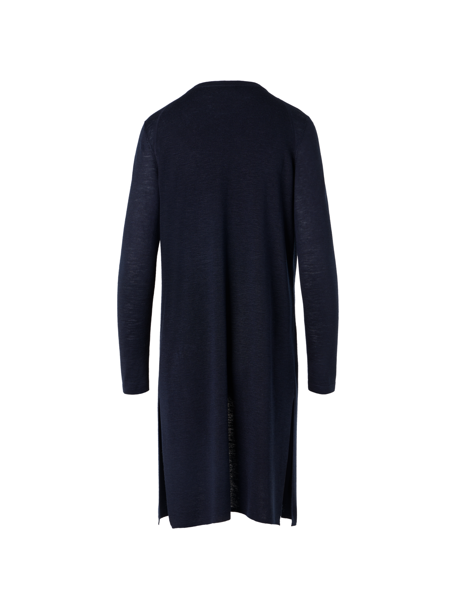 Designer リネンシルク ・ニットカーディガン - ネイビー