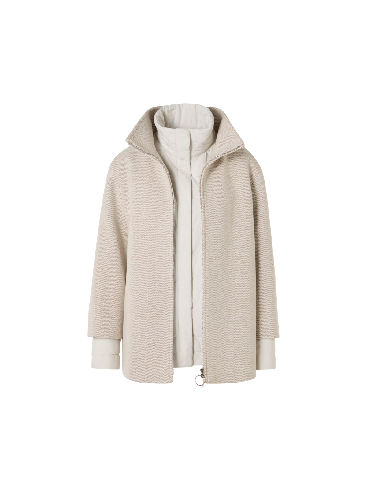 Designer ウールブレンド カーコート - ベージュ