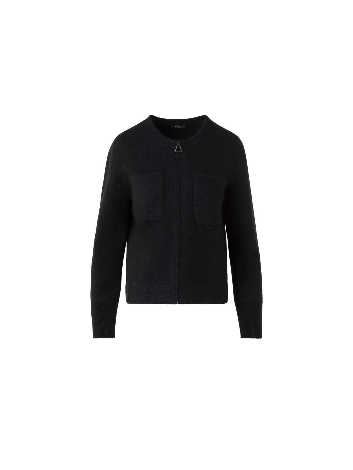 Designer カシミヤラメ ニットカーディガン - ブラック