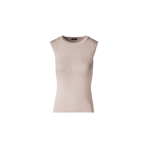 Sleeveless Stretch-Silk Knit Top