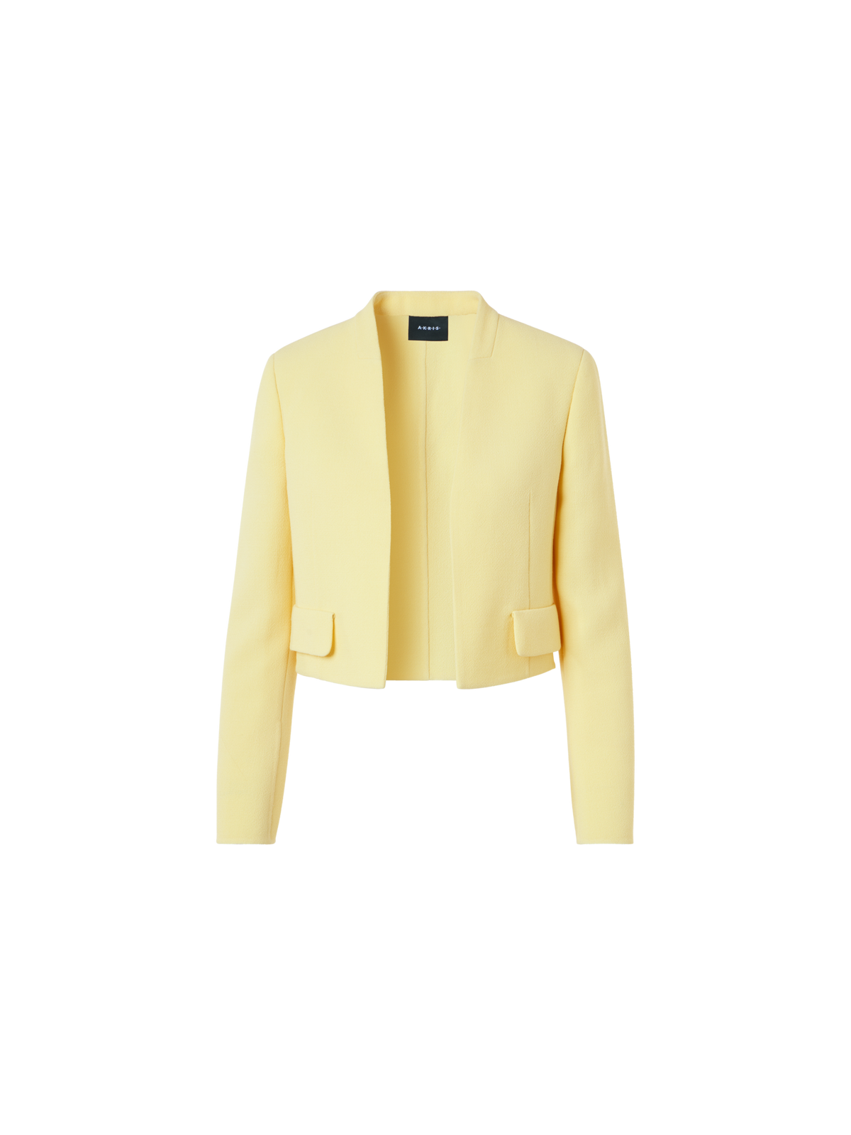 Designer ウールクレープダブルフェイス ・ジャケット - イエロー