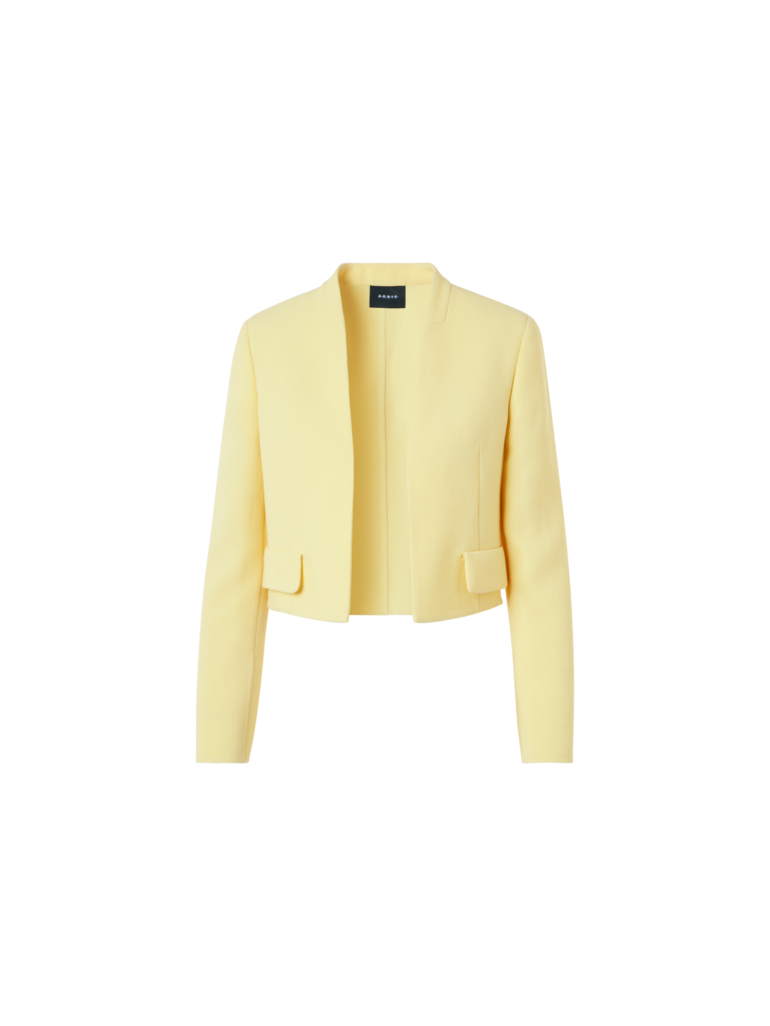 Designer ウールクレープダブルフェイス ・ジャケット - イエロー