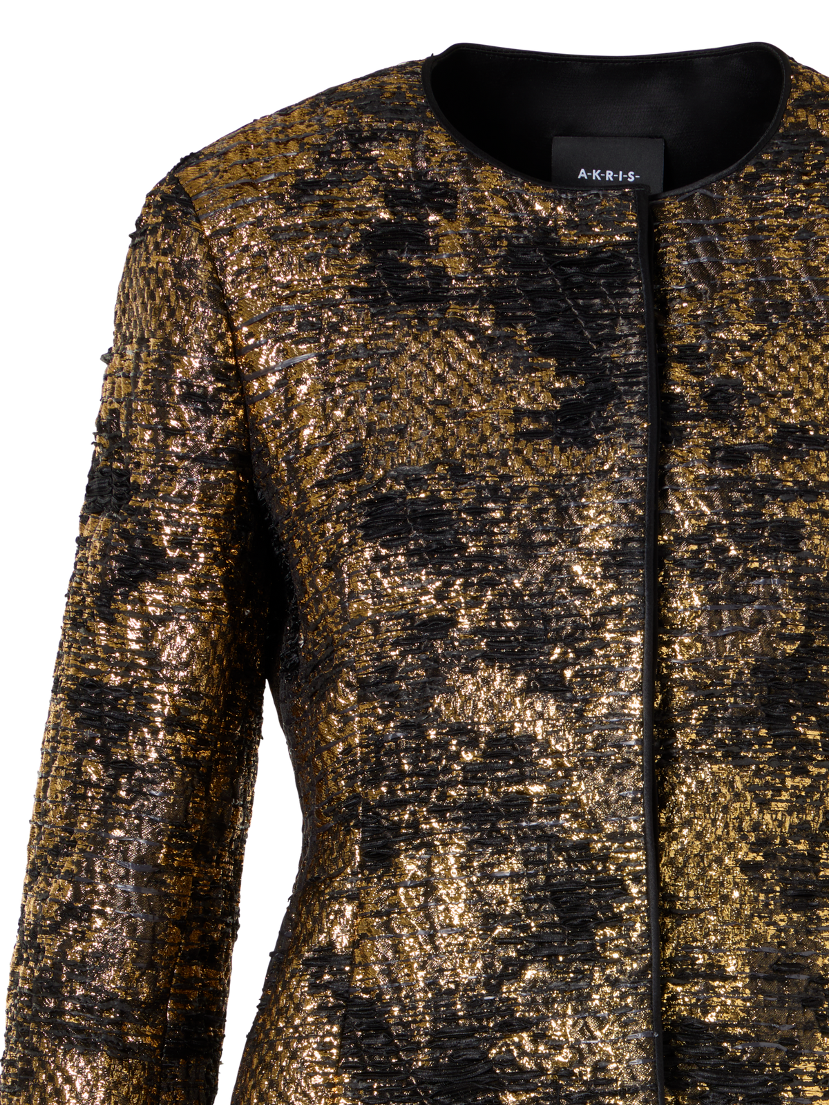 Designer テクノシルクブレンドラメ ジャケット The Kelis Jacket（ケリス・ジャケット） - ゴールド