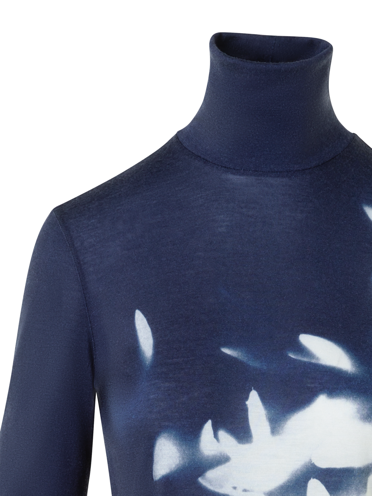 Designer カシミヤシルクジャージー ・Tシャツ - ネイビー - ブルー