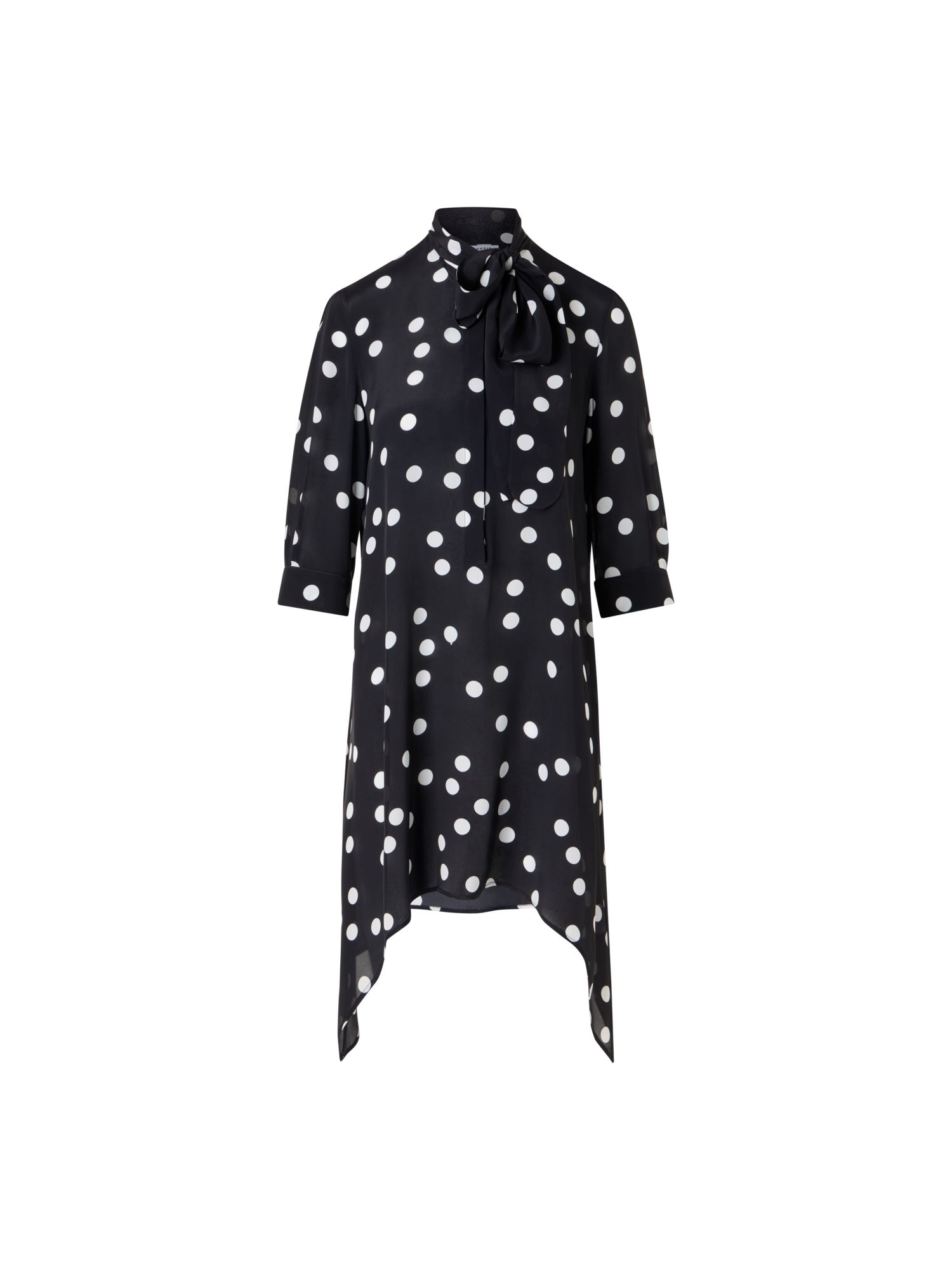 Designer ビスコースシルククレープ ・ブラウス - ブラック