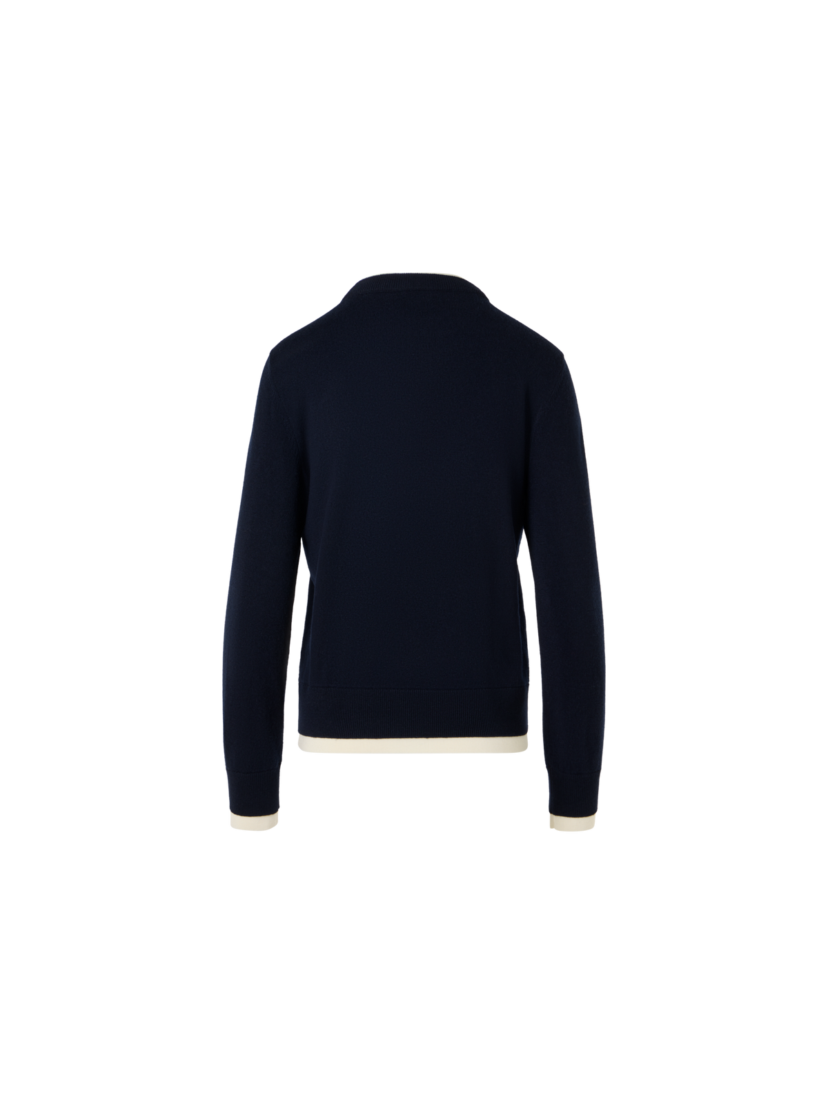 Designer ウールカシミヤ ニットプルオーバー - ネイビー