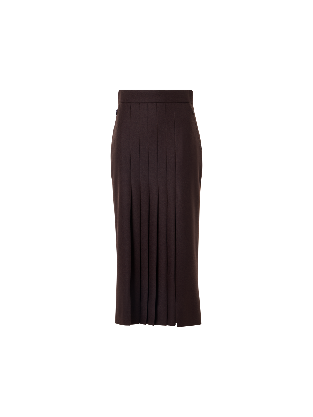 Designer ウールストレッチフランネル スカート - ブラウン