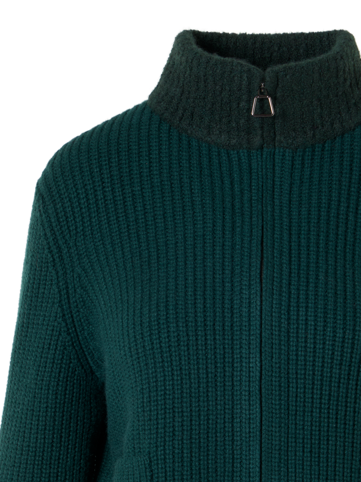 Designer ウールカシミヤ ニットカーディガン - グリーン