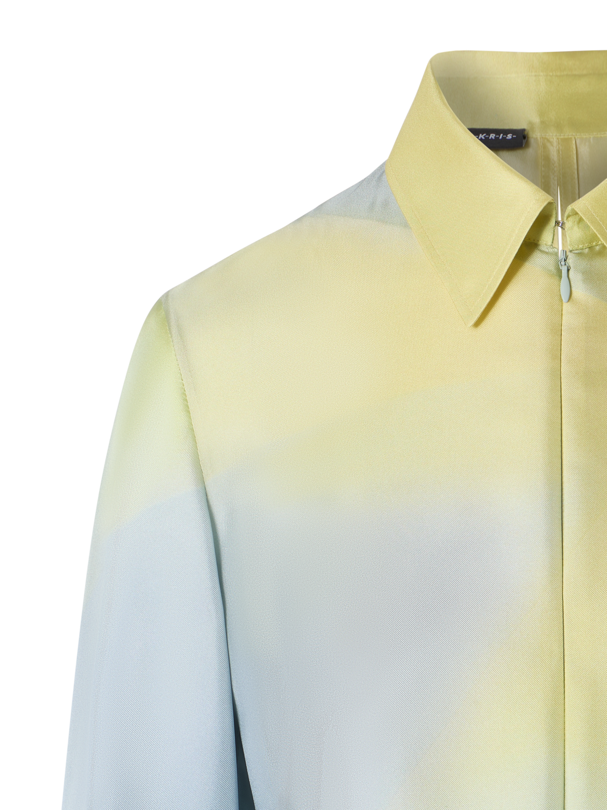 Designer シルクツイル ・ブラウス - ブルー