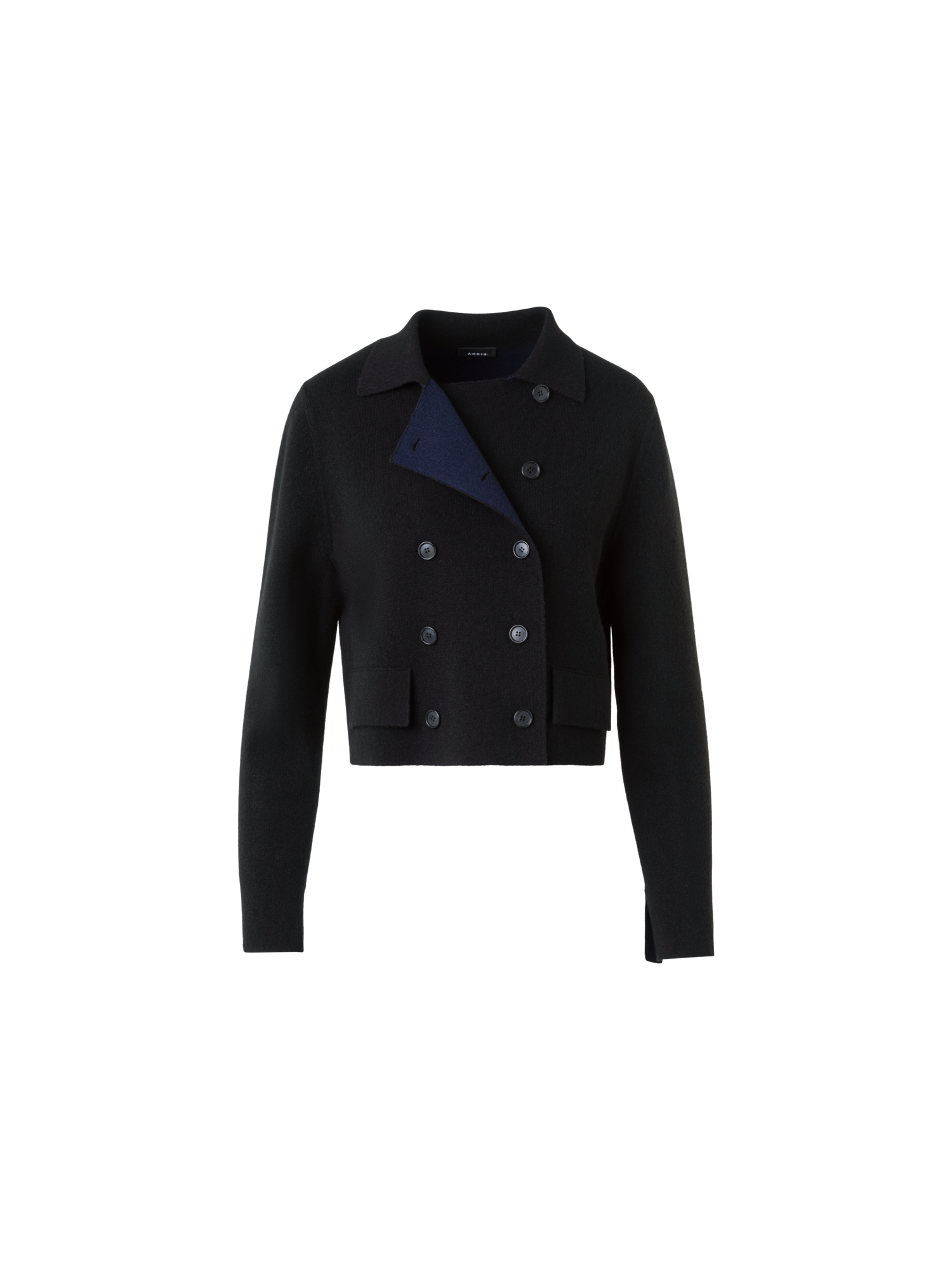 Designer カシミヤダブルフェイス ・ニットカーディガン