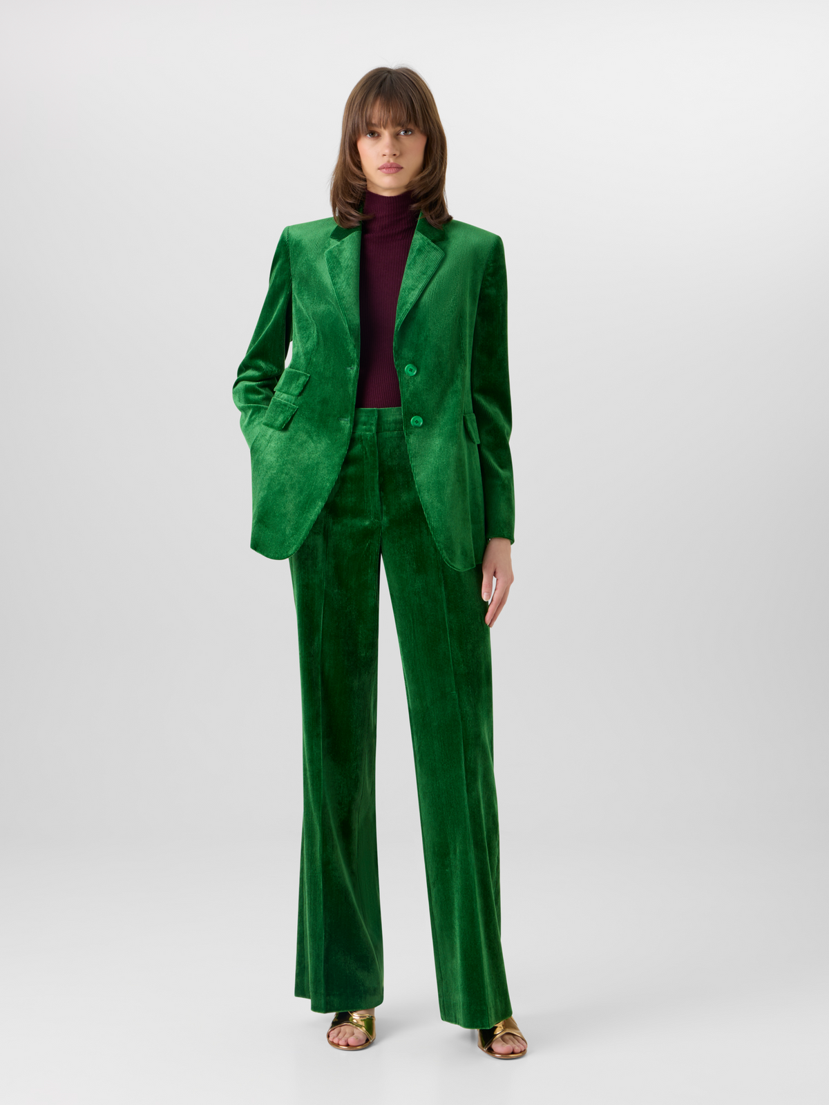 Designer ビスコースストレッチコーデュロイ ジャケット The Arie Jacket（アリエ・ジャケット） - グリーン #editorial