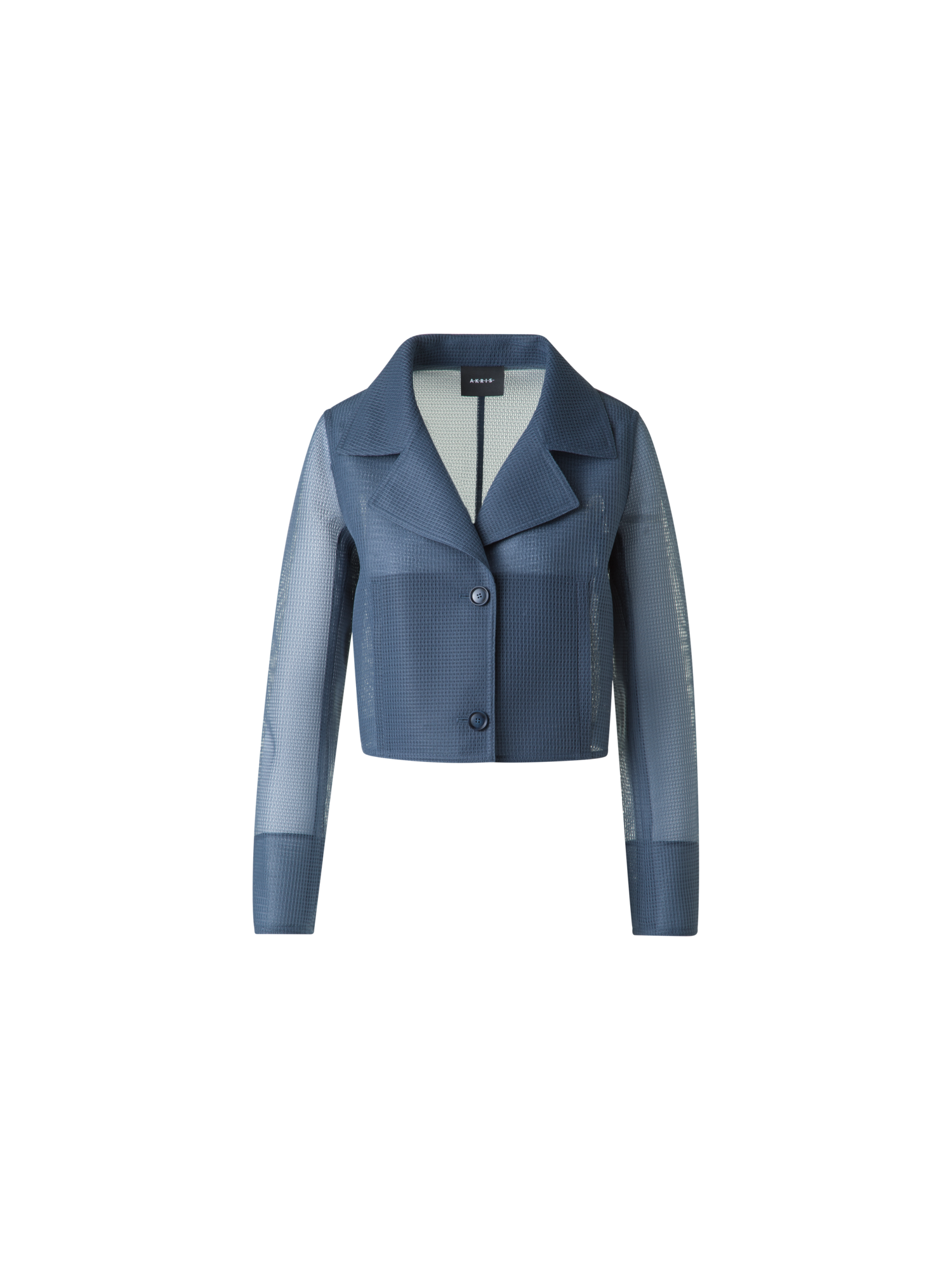 Designer ダブルレイヤー テクノグリッド ・ジャケット - ブルー