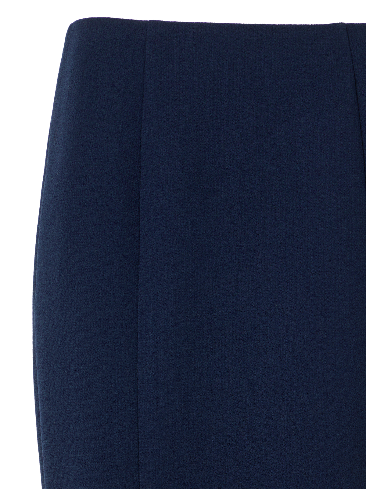 Designer ウールクレープダブルフェイス ・スカート - ネイビー