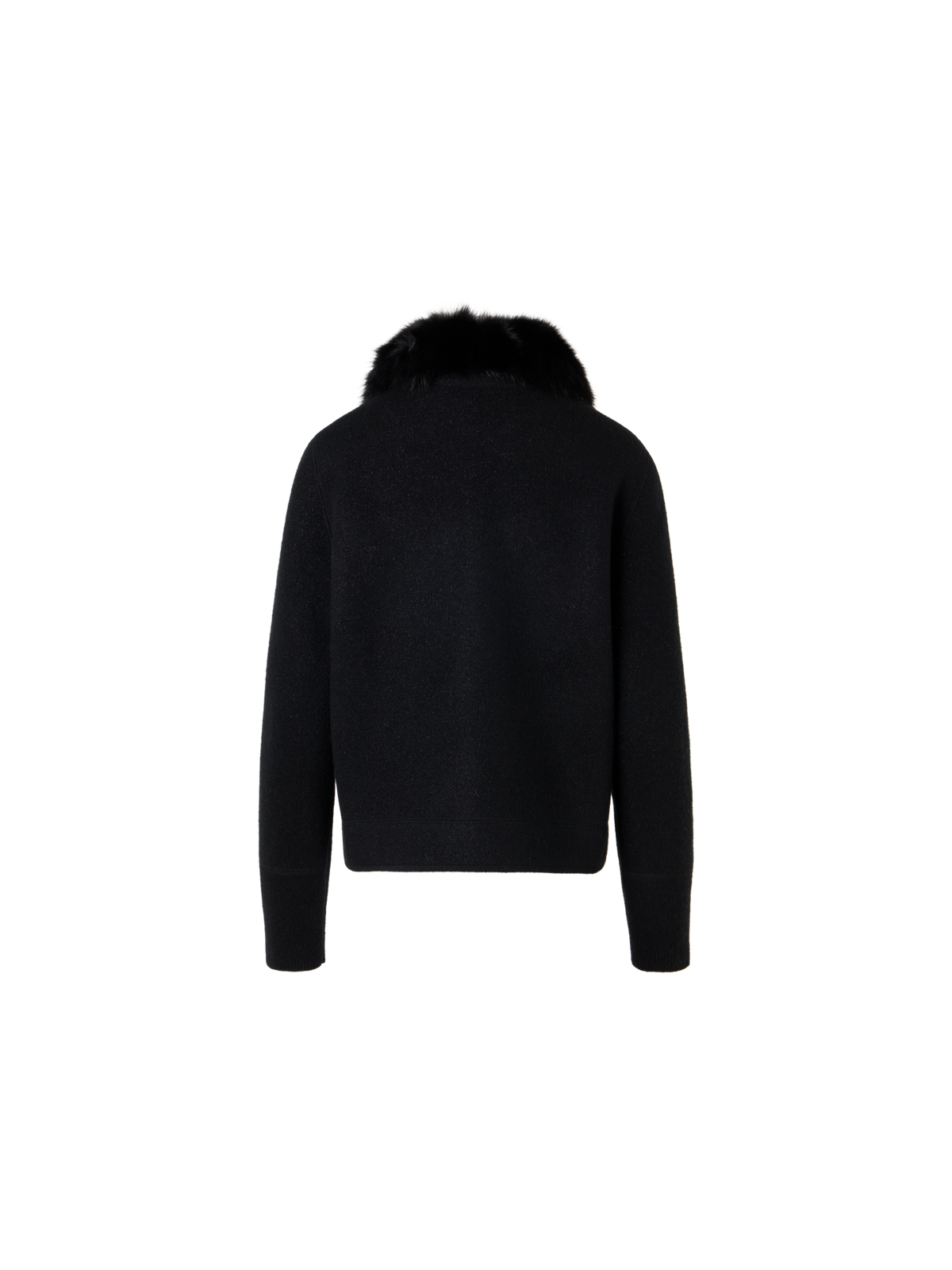 Designer カシミヤラメ ニットカーディガン - ブラック