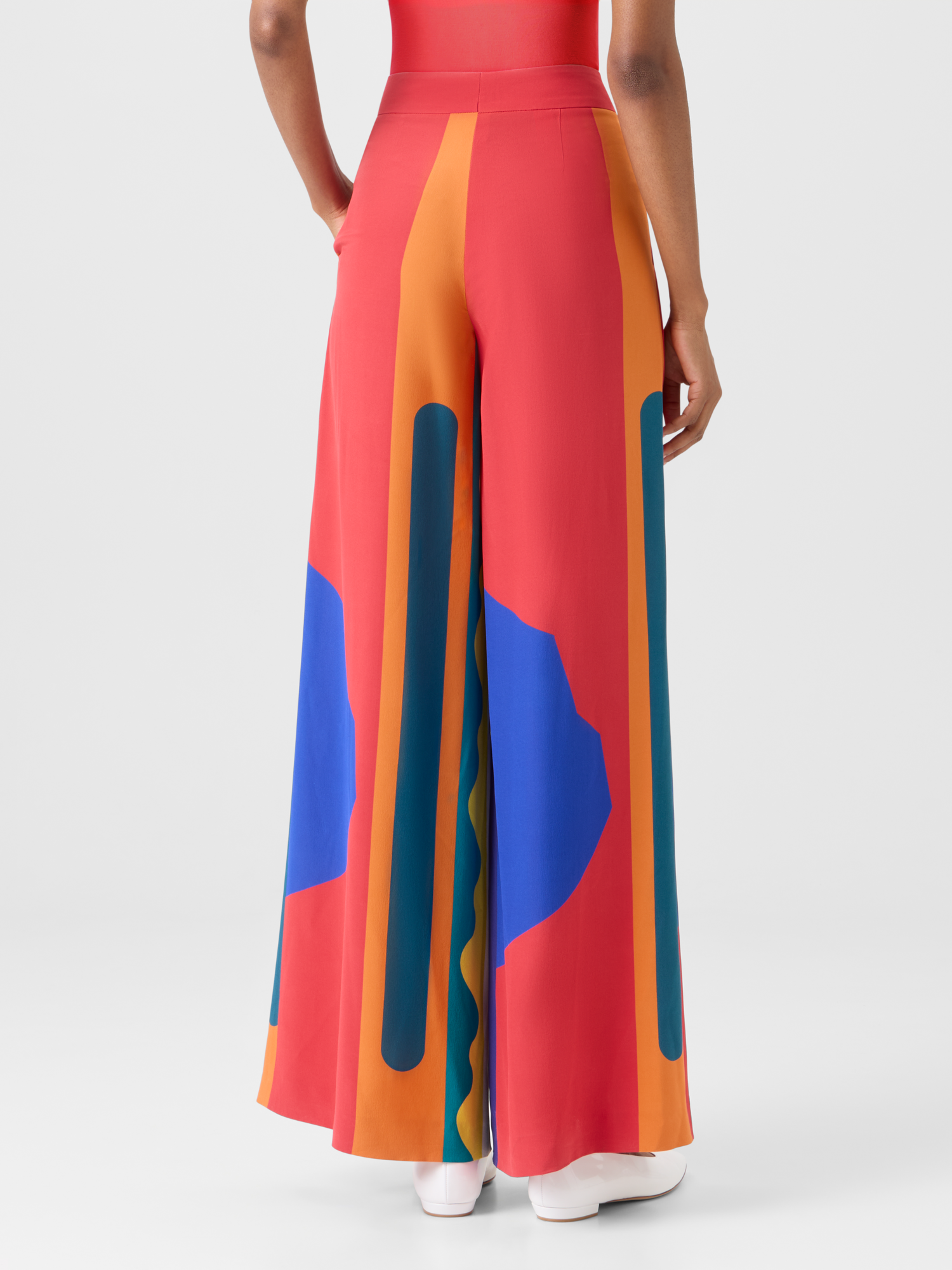 Designer シルククレープ ・パンツ 