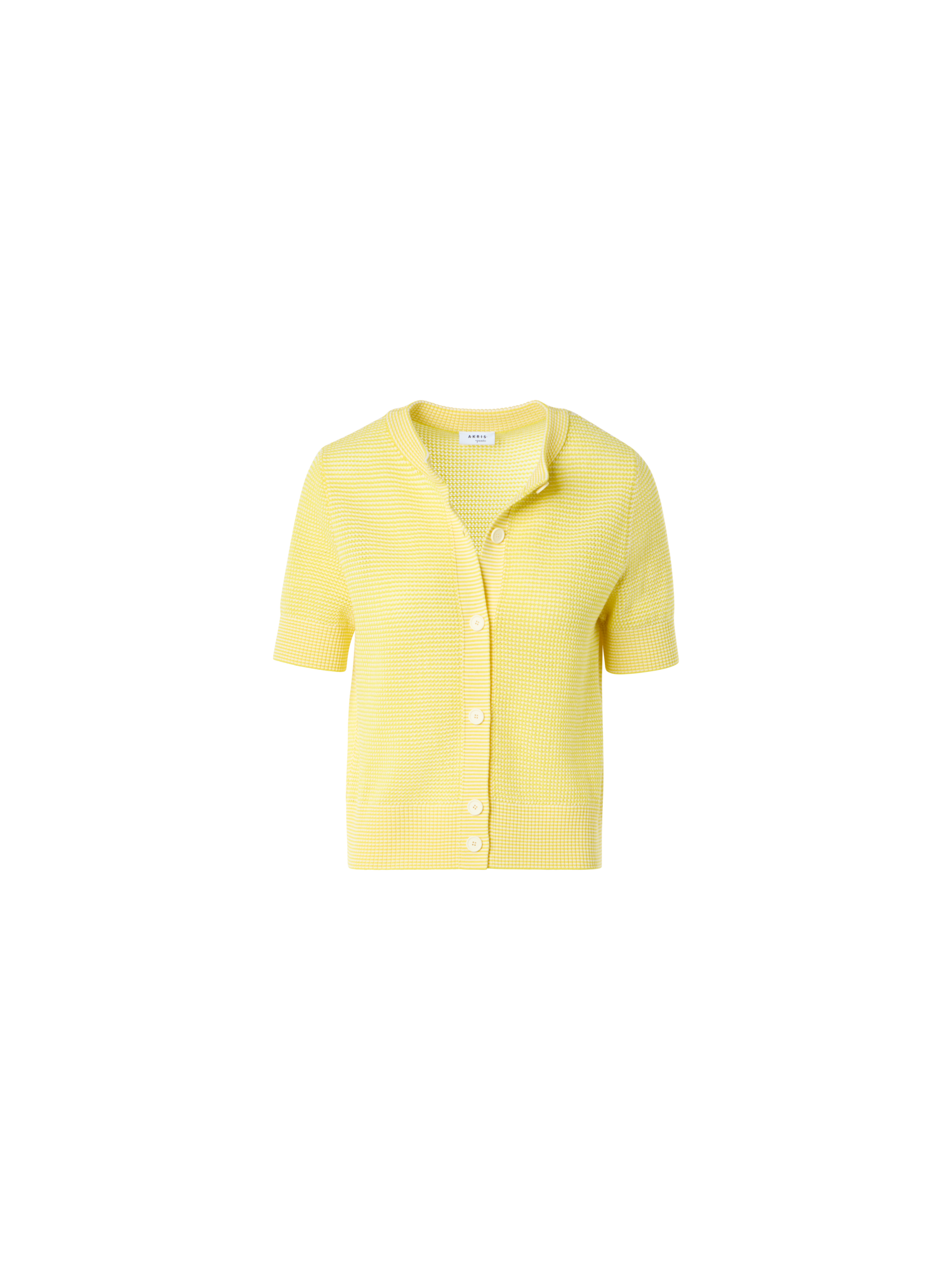 Designer メリノウール ・ニットカーディガン - イエロー