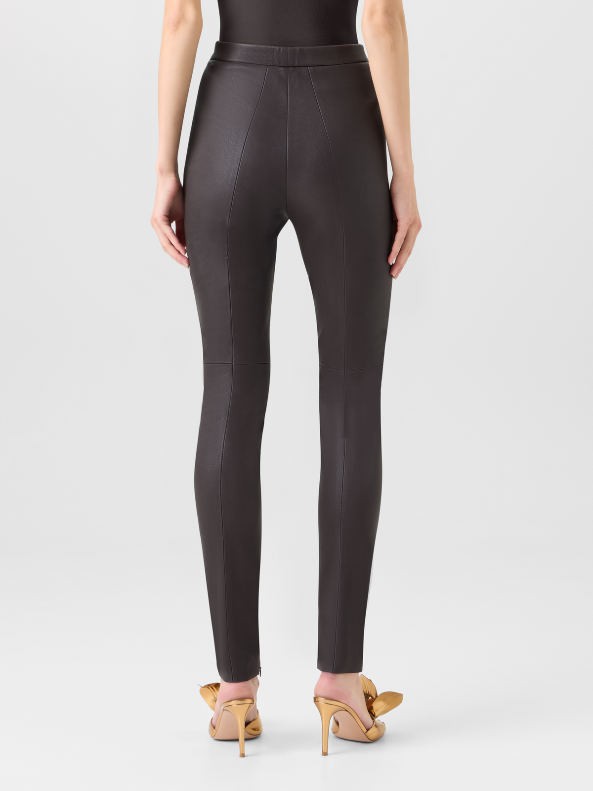 Designer ストレッチレザー パンツThe Flame Pants（フレイム・パンツ) - ブラウン 