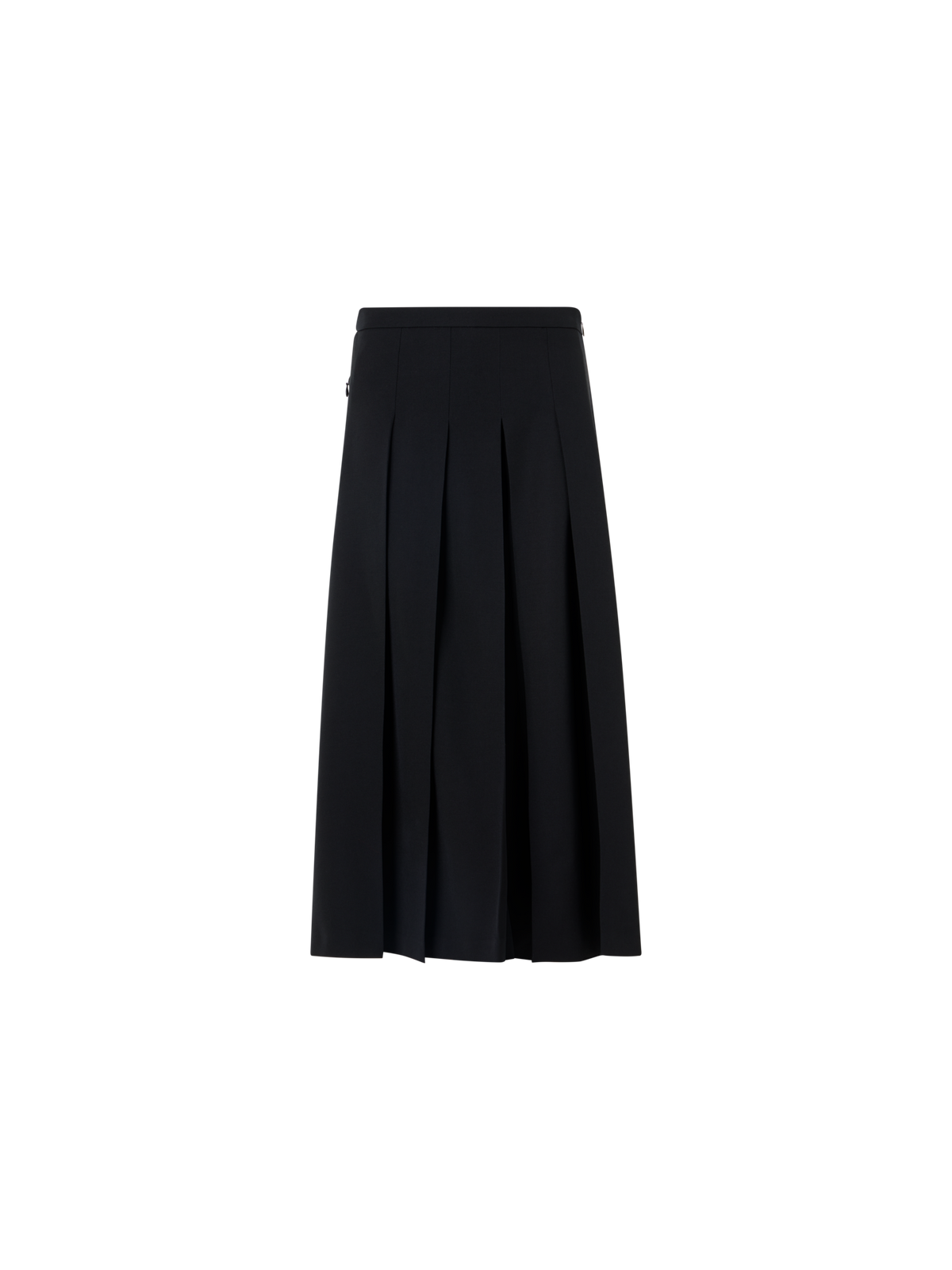 Designer ウールギャバジン スコート - ブラック