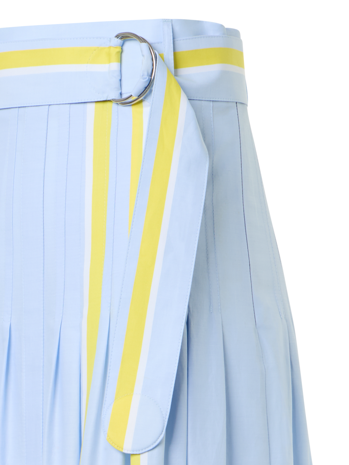 Designer コットンシャンブレー ・スカート - ブルー