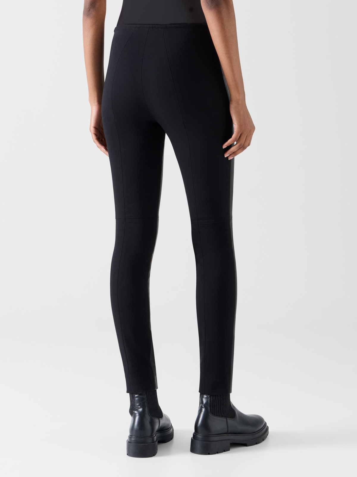 Designer レザー×ジャージー パンツ The Fancy Legging（ファンシー・レギンス） - ブラック #editorial