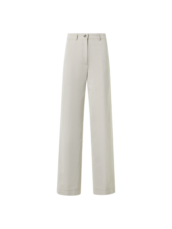 Designer コットンリネンギャバジン ・パンツ