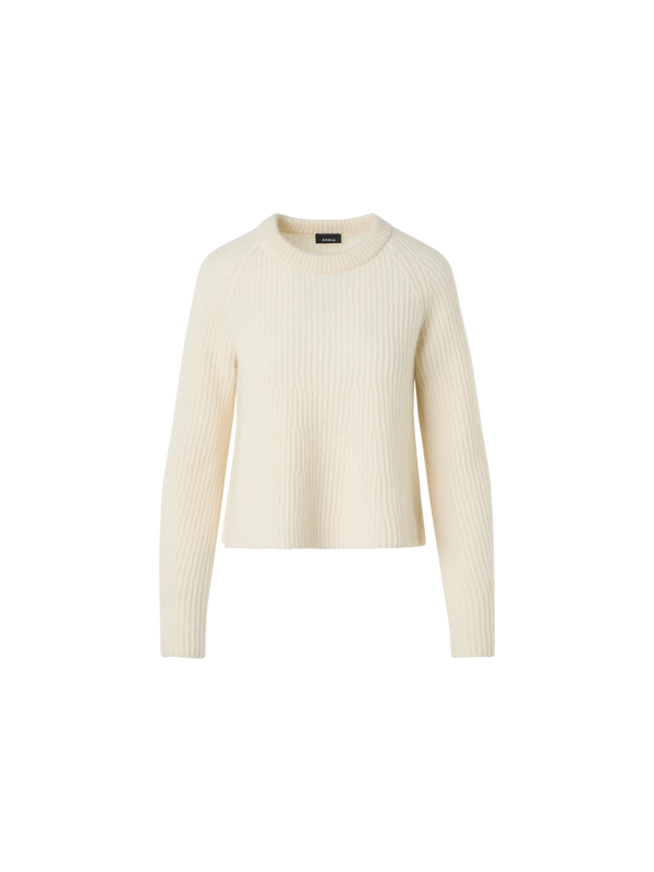Designer カシミヤシルク混紡 ・ニットプルオーバー - エクリュ