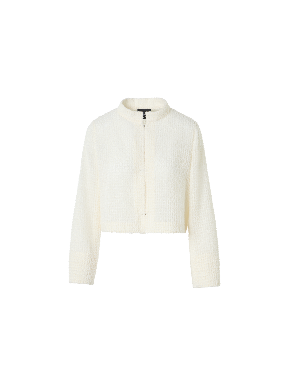 Designer フリンジ付きテクノグリッド素材 (ポリエステル) ・ジャケット - エクリュ