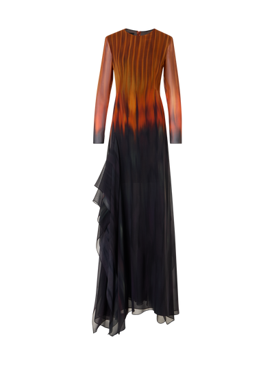 Designer シルククレープ ドレス
