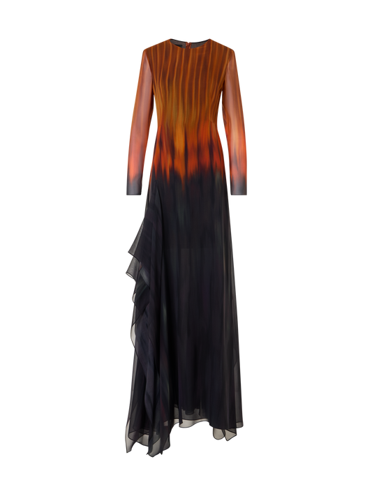 Designer シルククレープ ドレス