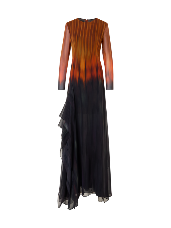 Designer シルククレープ ドレス