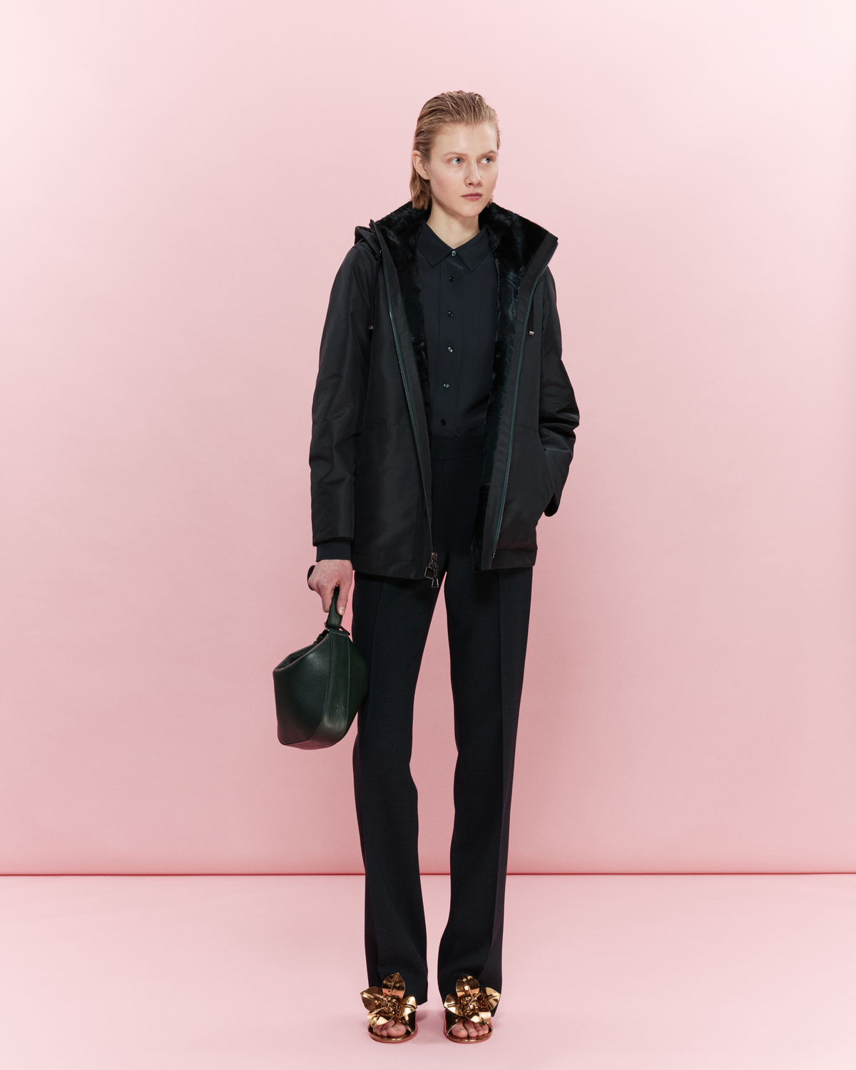 Designer ウールダブルフェイス パンツ The Carl Pants（カール・パンツ - グリーン #editorial