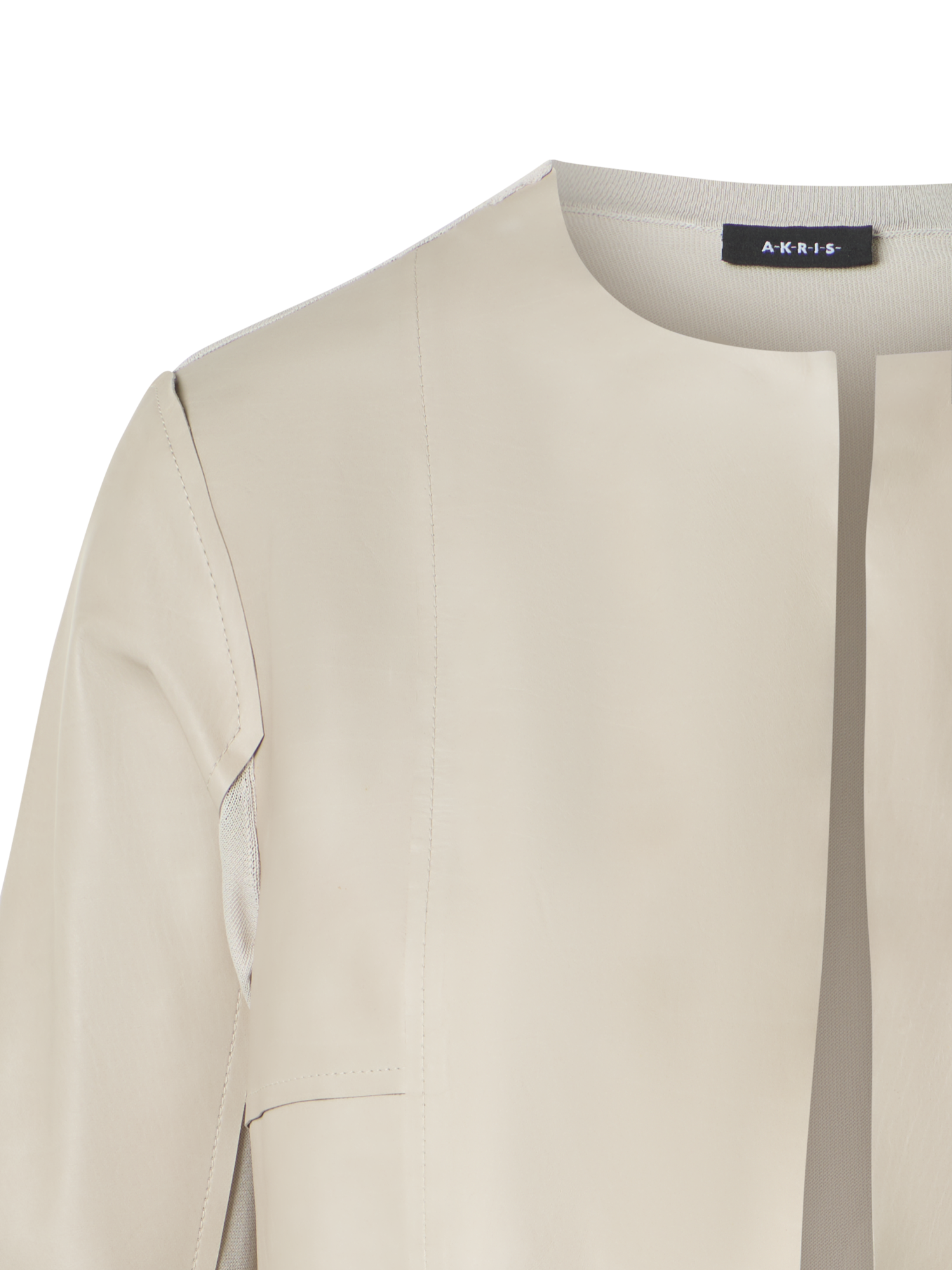 Designer ビスコース ・ニットカーディガン - ベージュ