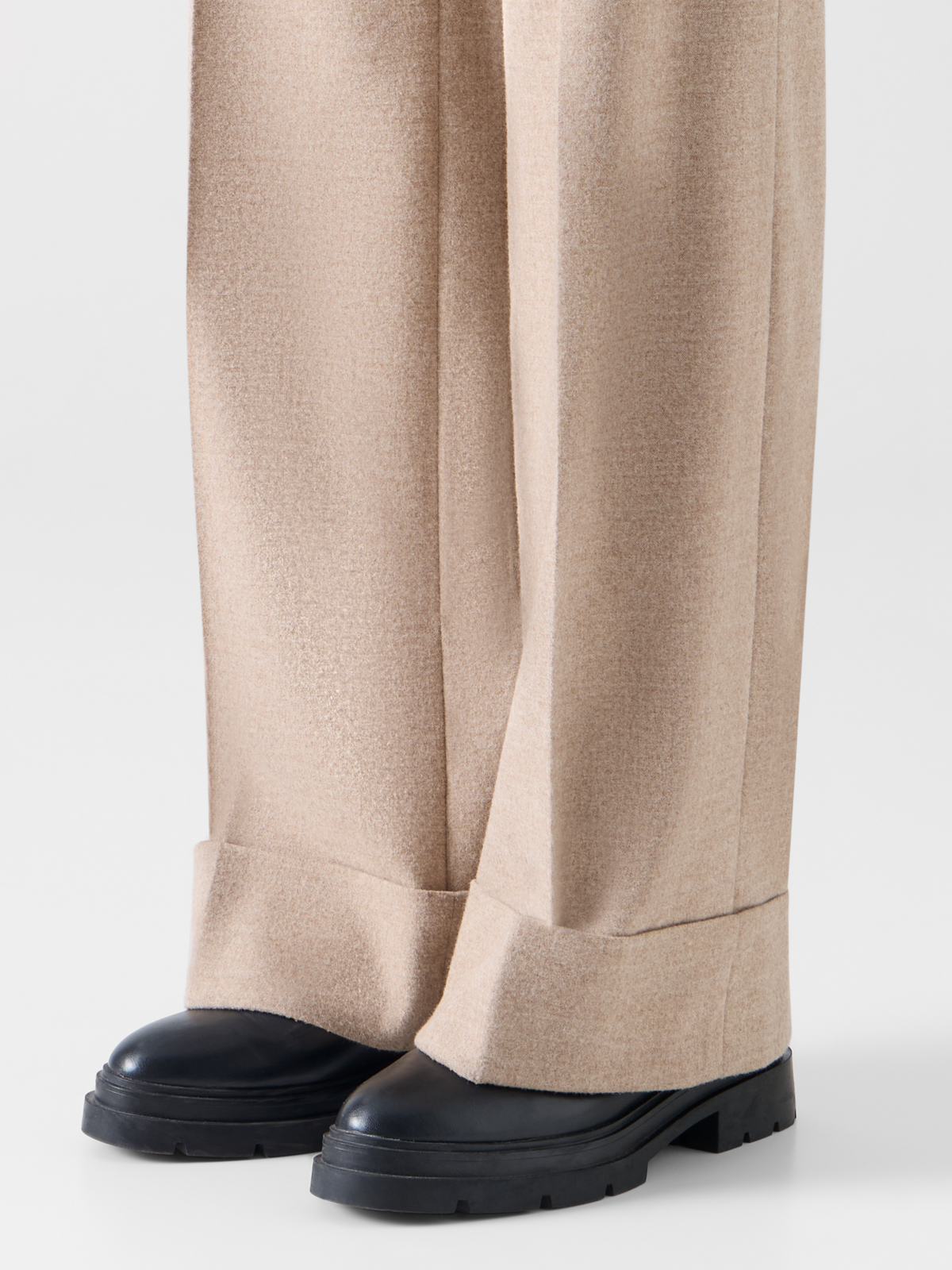 Designer パステルウールフランネル パンツ The Milly Pants（ミリー・パンツ） - ベージュ #editorial