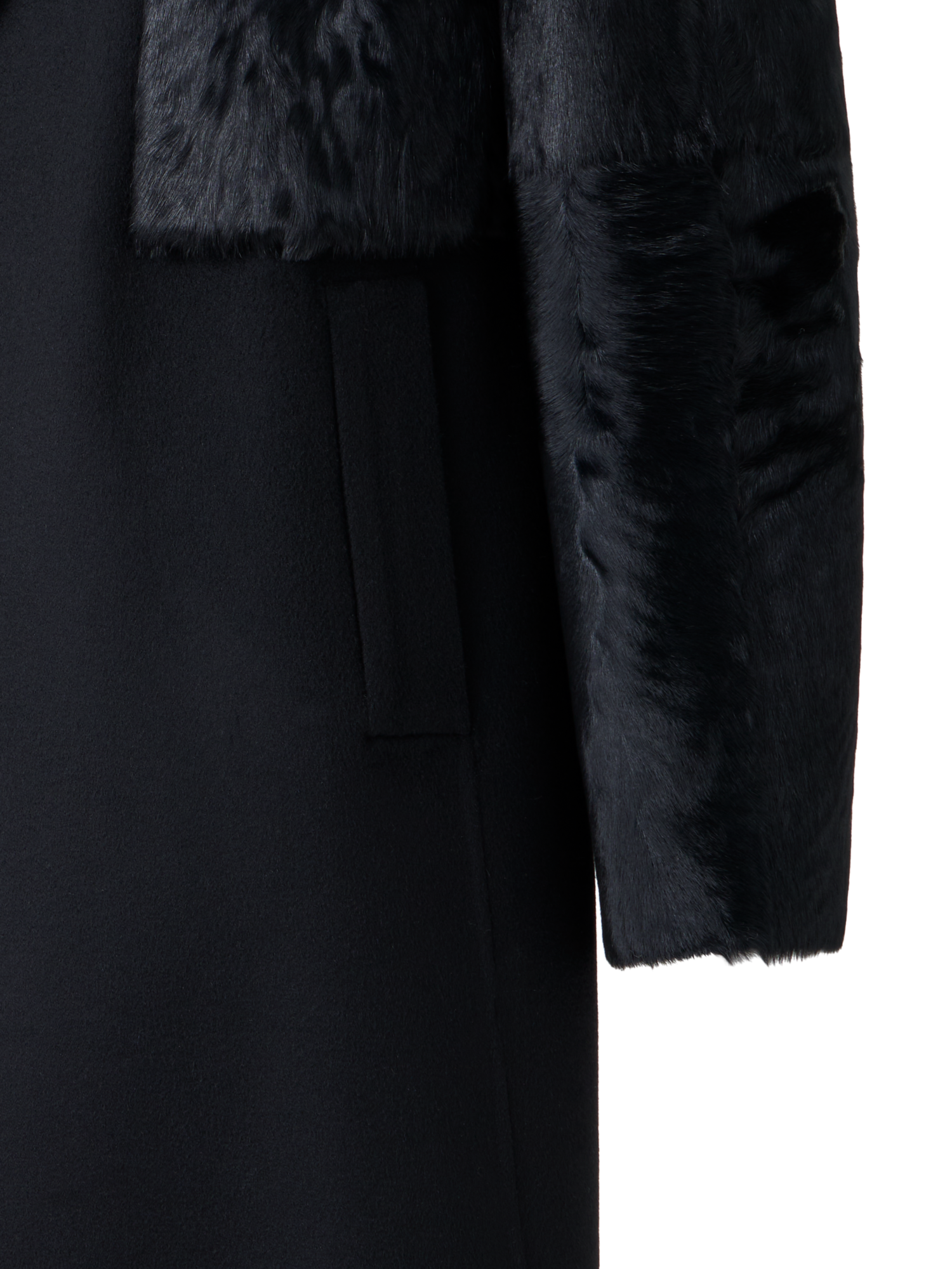 Designer カシミヤダブルフェイス＆アニェッロファー ・コート