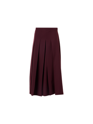Designer ウールギャバジン スコート - レッド