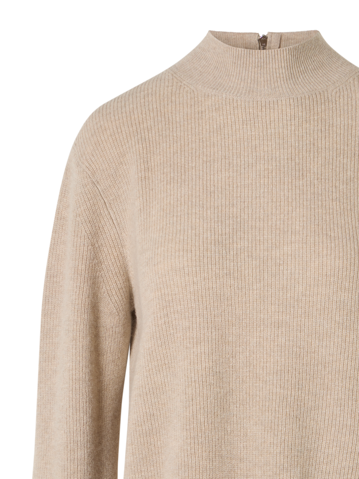 Designer ウールカシミヤ ニットプルオーバー - ベージュ