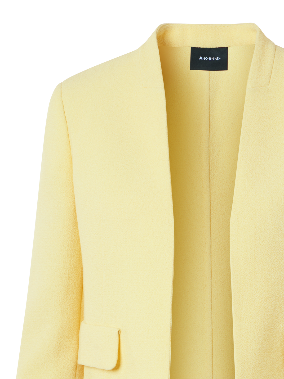 Designer ウールクレープダブルフェイス ・ジャケット - イエロー