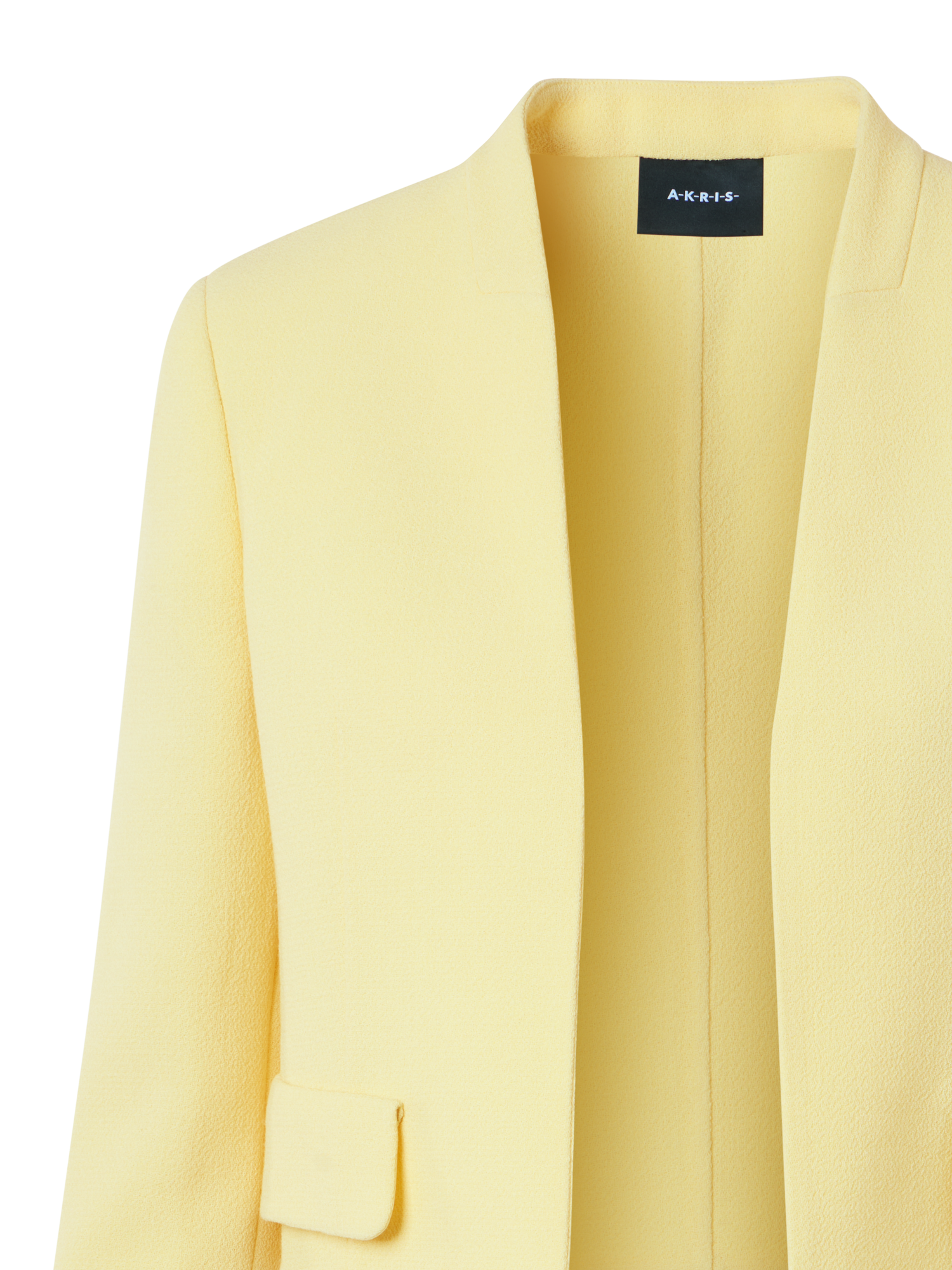Designer ウールクレープダブルフェイス ・ジャケット - イエロー
