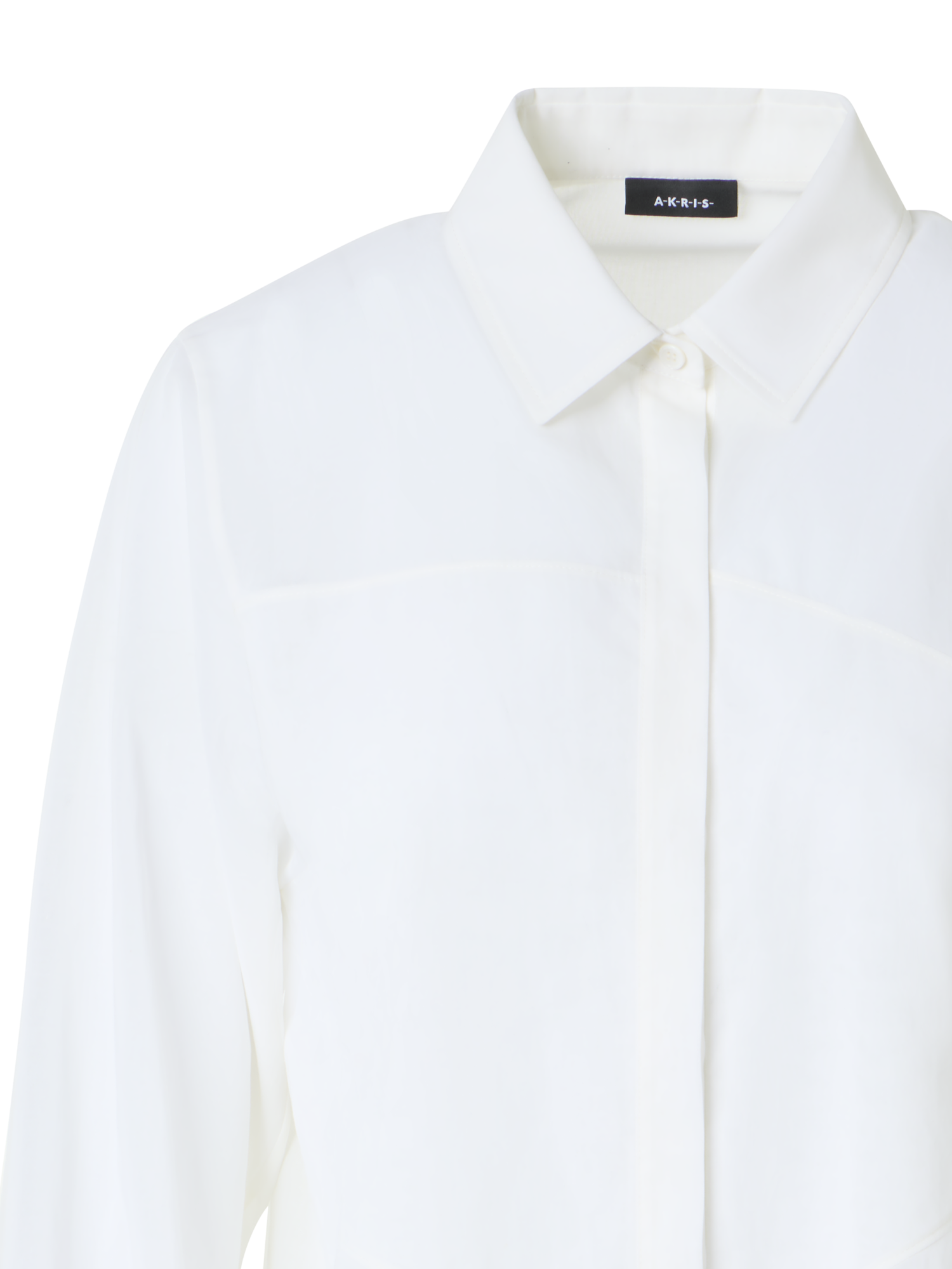 Designer コットンボイル ・ブラウス - ホワイト