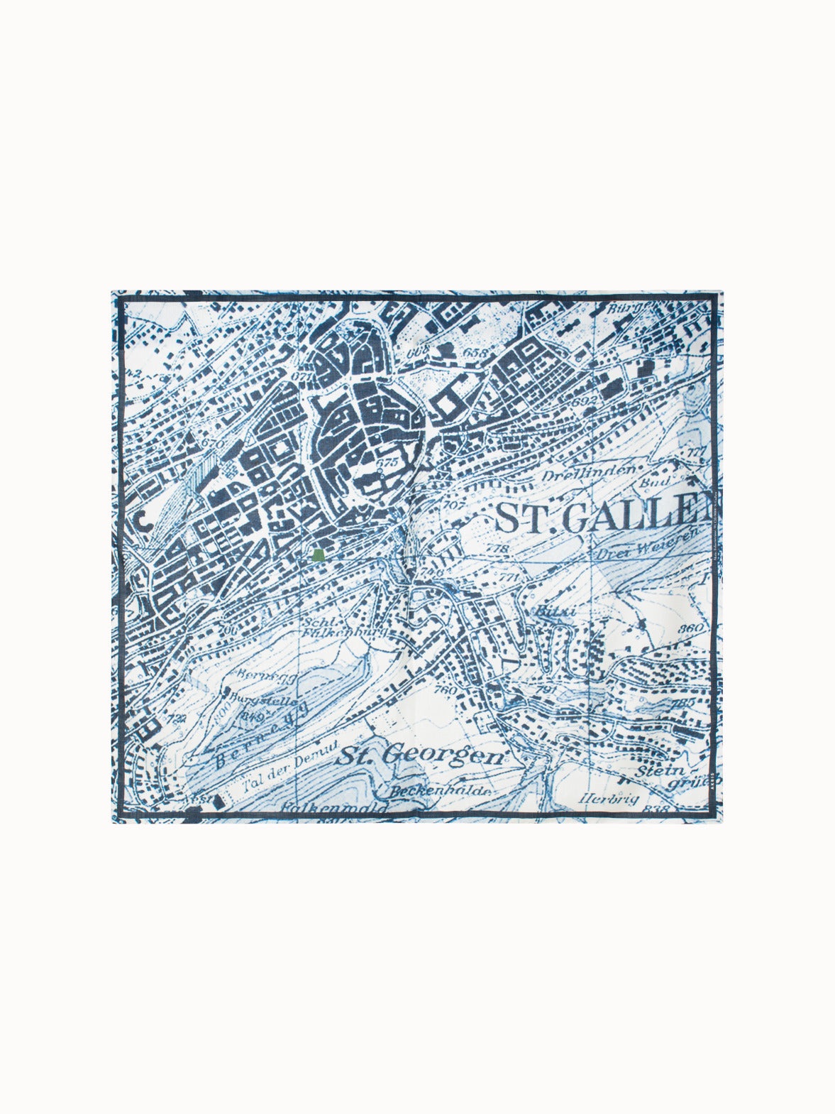 カシミヤシルク・スカーフ - ブルー