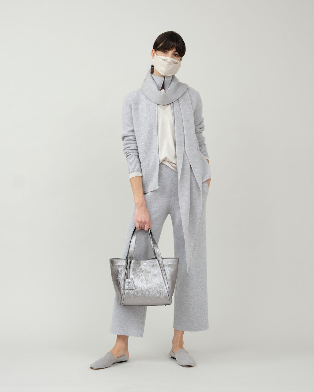 カシミヤシルク・ニットスカーフ